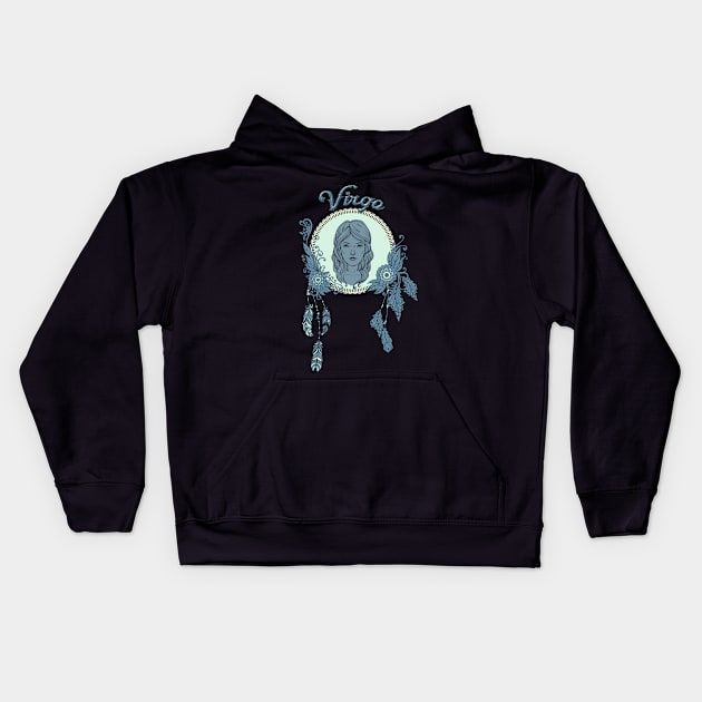 Zodiac sings virgo Kids Hoodie by Nicky2342